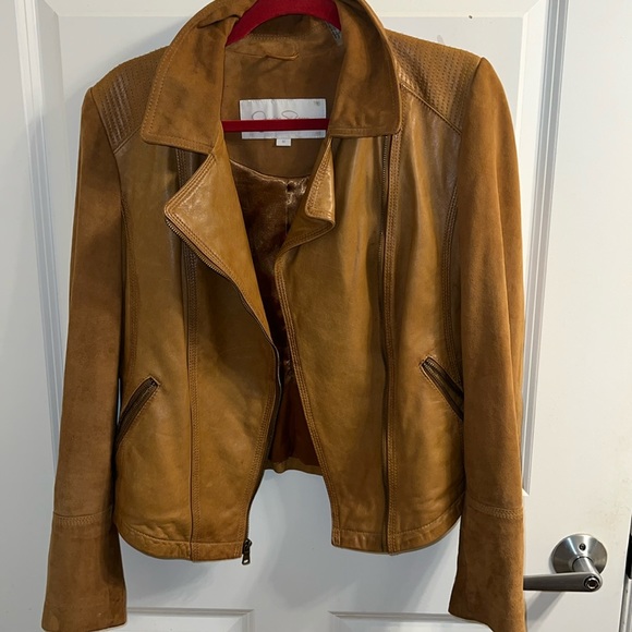 Camel Jessica Simpson, suede jacket - Picture 1 of 3